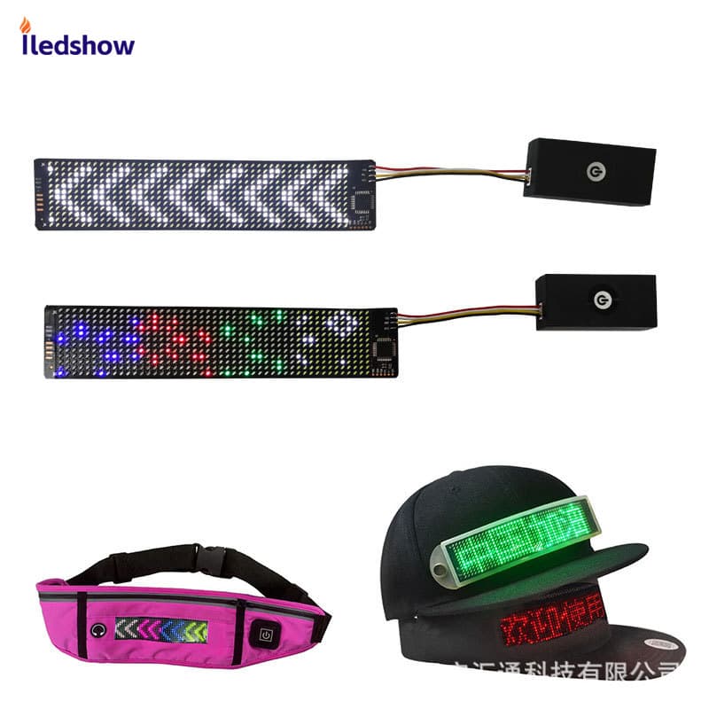 Light Particle LED Flexible Display Screen Soft Screen Scrolling Text Mobile App Bluetooth Text Change Glowing Advertising LED Hat