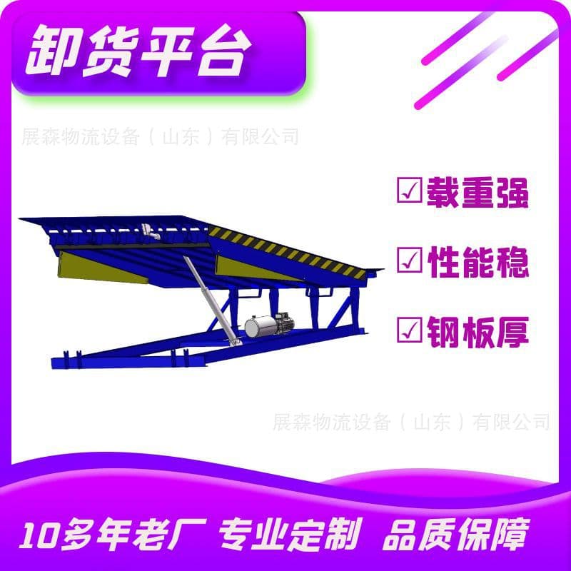 Logistics platform unloading platform, slope adjustment plate, container loading and unloading platform