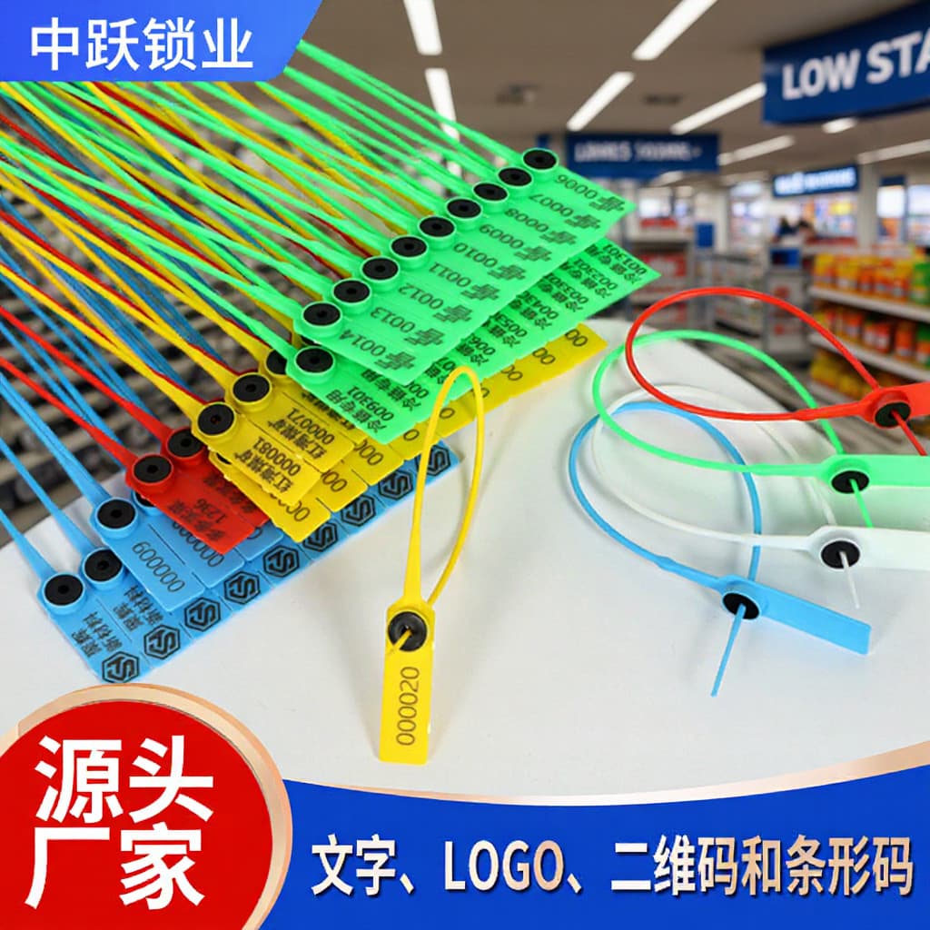 Plastic disposable lead seal anti-switch buckle shoes anti-counterfeit anti-theft anti-loss label tie seal lock buckle