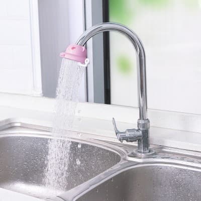 Faucet Splash Guard Nozzle Extender with Filter, Kitchen Water-Saving Spray Head Attachment