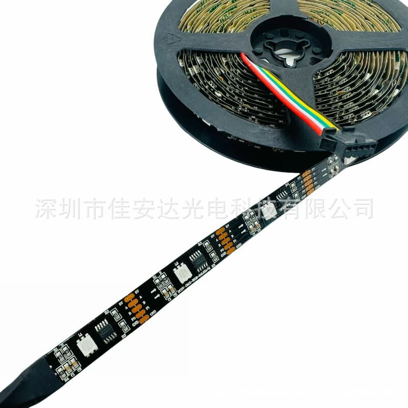 DMX512 LED Strip 24-LED Single-Point Control DMX Color-Changing Light Strip SM18512 Control IC 5050 RGB