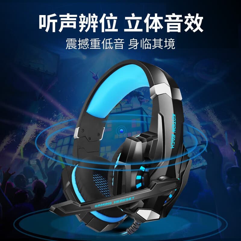 Cross-border E-Tour Inzo G9000 Over-Ear Gaming Headset 3.5mm + USB Single-Hole Microphone for PS4