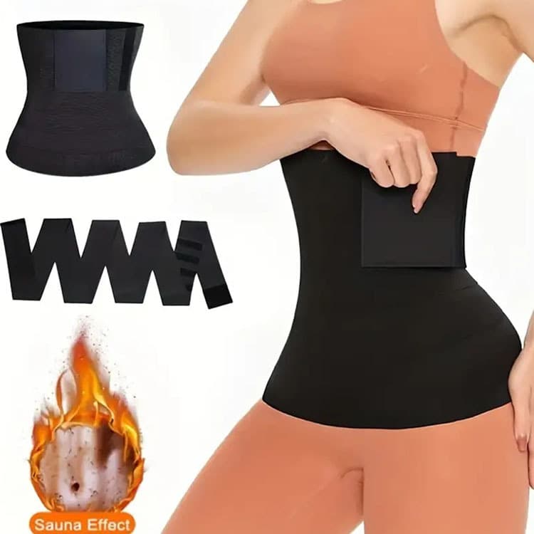 New Cross-Border Elastic Waist Belt, Waist Wrapping and Binding Fitness Belt, Waist Slimming and Abdominal Support Belt, Postpartum Restraint Belt