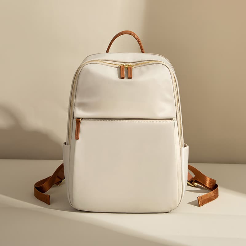 Women's 15-inch and 16-inch laptop bags, 2025 Spring/Summer, simple style, large capacity, Oxford cloth backpack, casual travel backpack.
