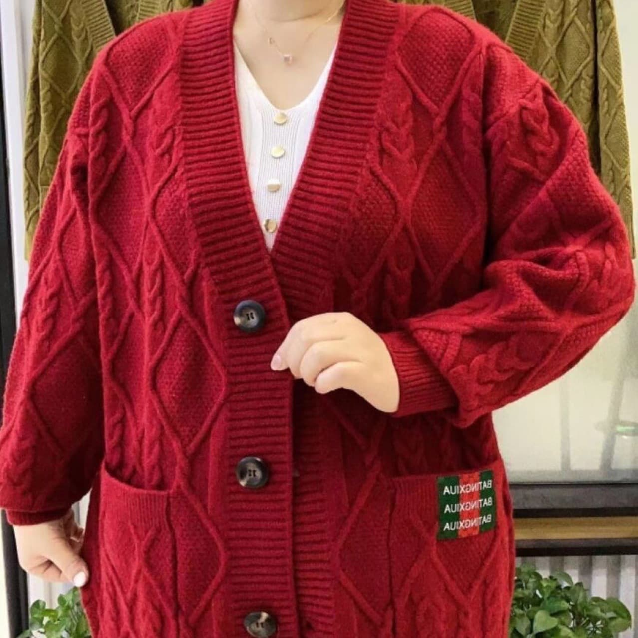 Autumn Plus Size V-Neck Sweater Cardigan New Korean Style Women's Fashionable Knit Open Front Outerwear Wrap