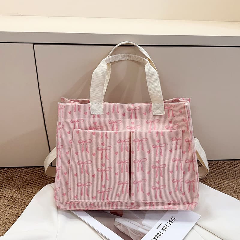2026 Summer New Handheld Crossbody Tote Bag Large Capacity Aesthetic Simple Fashion School Style Casual Shoulder Bag
