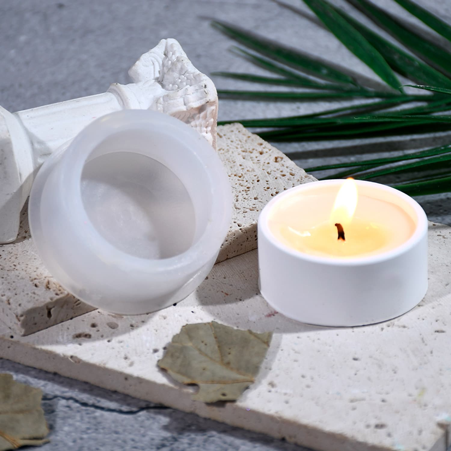 DIY In Stock Candle Mold with Edge Cylinder Candle Holder Silicone Mold Home Decoration Ornament Candle Cup Mold