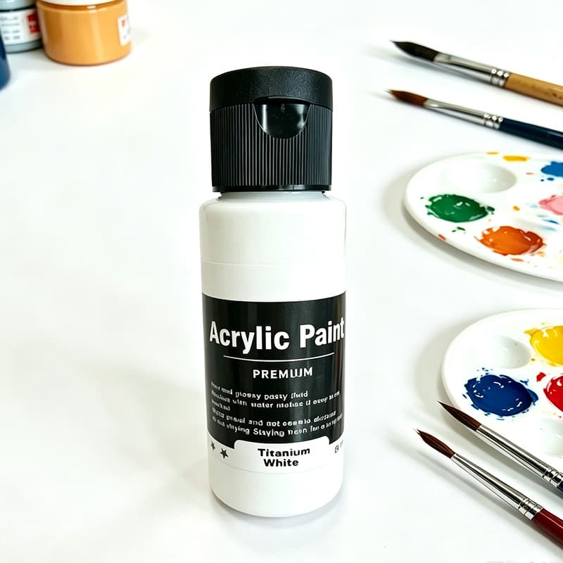 White acrylic paint 60ml children's DIY graffiti hand-painted waterproof and light-fast single bottle acrylic paint wholesale