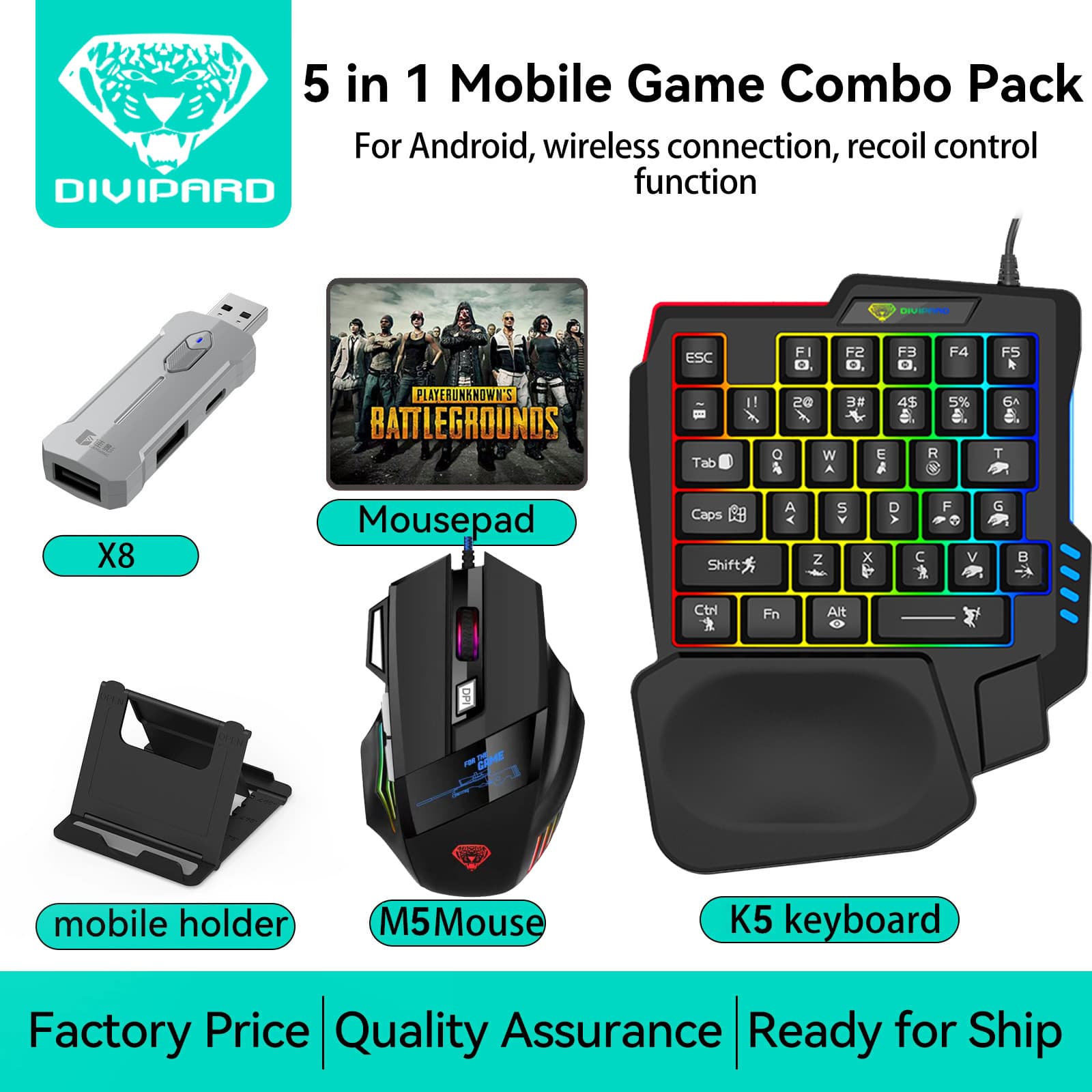 Emperor Leopard Game Mouse M1 Throne Set One-Handed Keyboard Mouse Converter Game Competitive Chicken Set