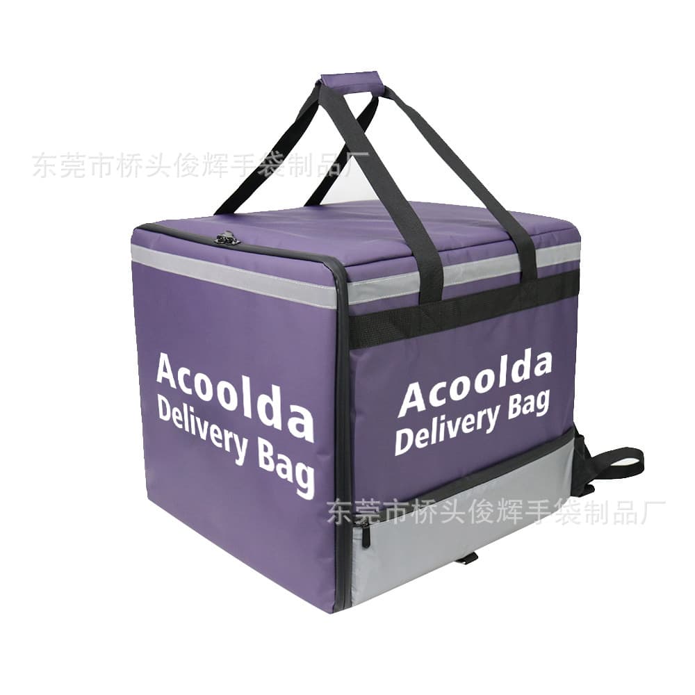 Factory ready single layer aluminum foil lined lunch box bag pizza bag cooler box insulated box portable takeaway delivery backpack