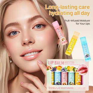 [Cross-border Exclusive] Bosuya Lip Balm Gift Set - Moisturizing Care, Smooth Lip Lines, Improve Lip Condition