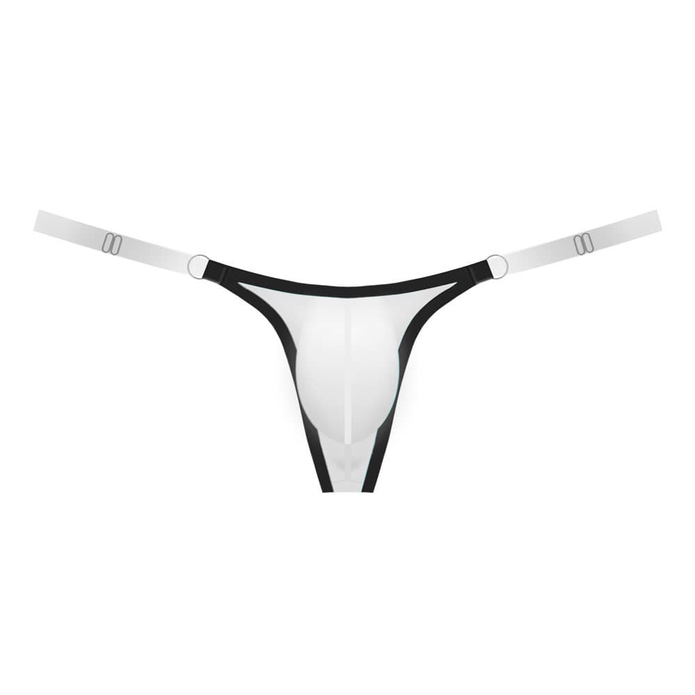 2026 New Men's Thong Sexy Low Rise Adjustable Thin Strap Tight Men's Underwear Transparent Mini Style