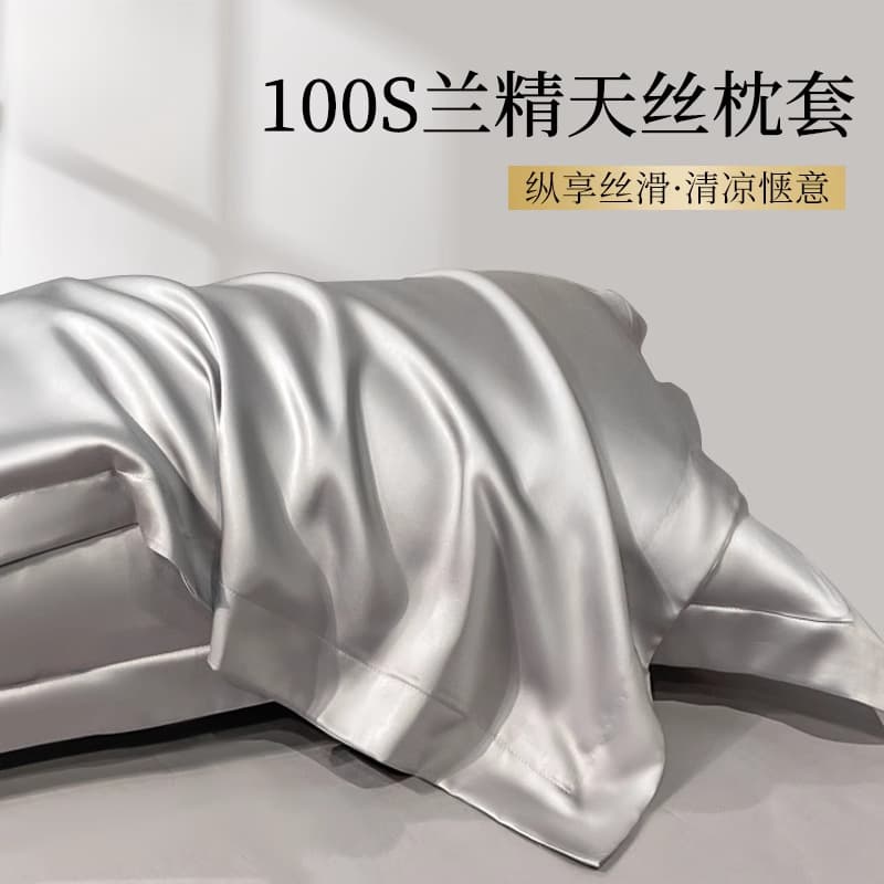 Tencel Summer Pillowcase, Silk Pillowcase Pair, Ice Silk Pillowcase 48cm x 74cm 2024 New 2
