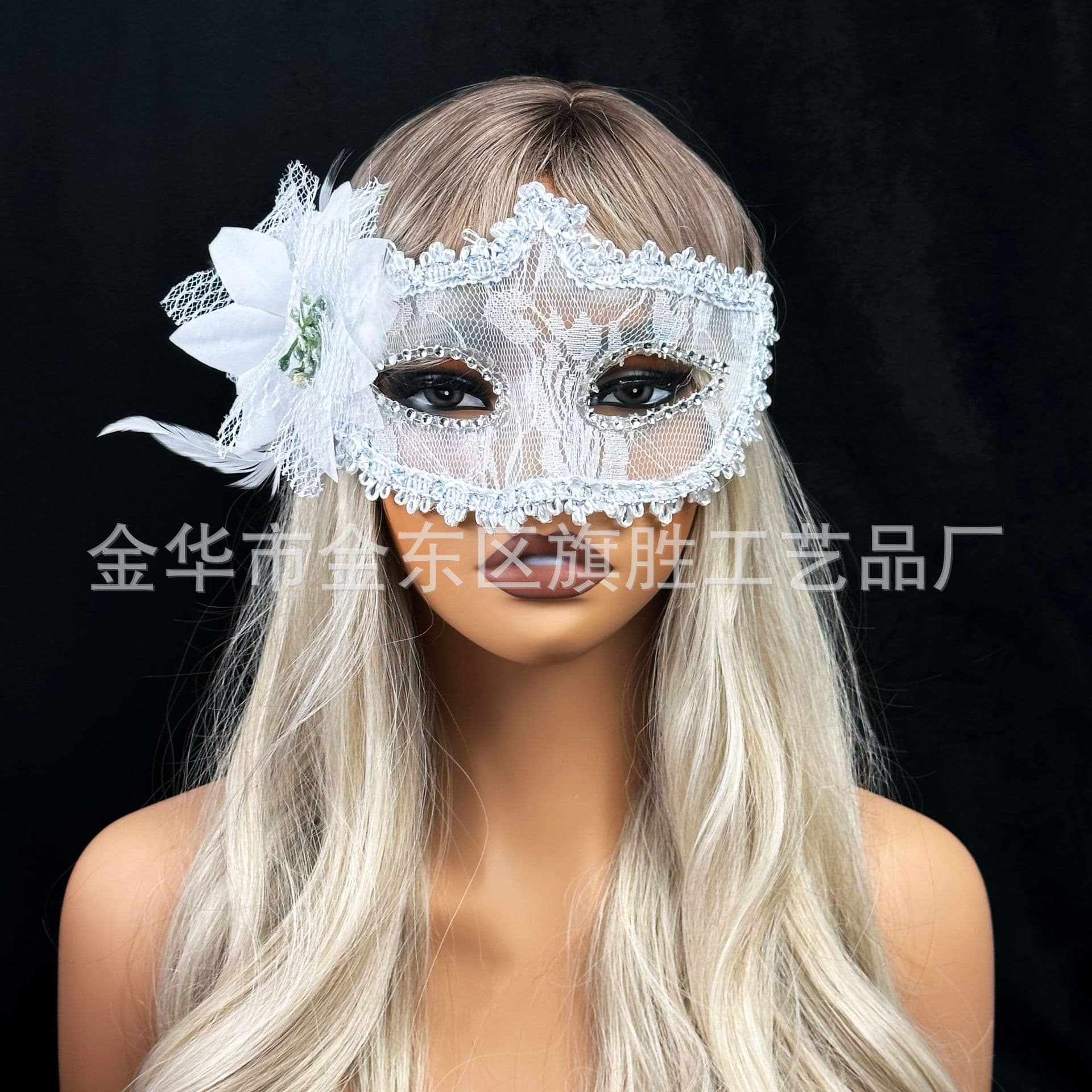 Sexy Christmas Halloween Party Masks Women's Half Face Lace Embellished Ball Gag Gift Fancy Dress Up Costume Carnival Masks