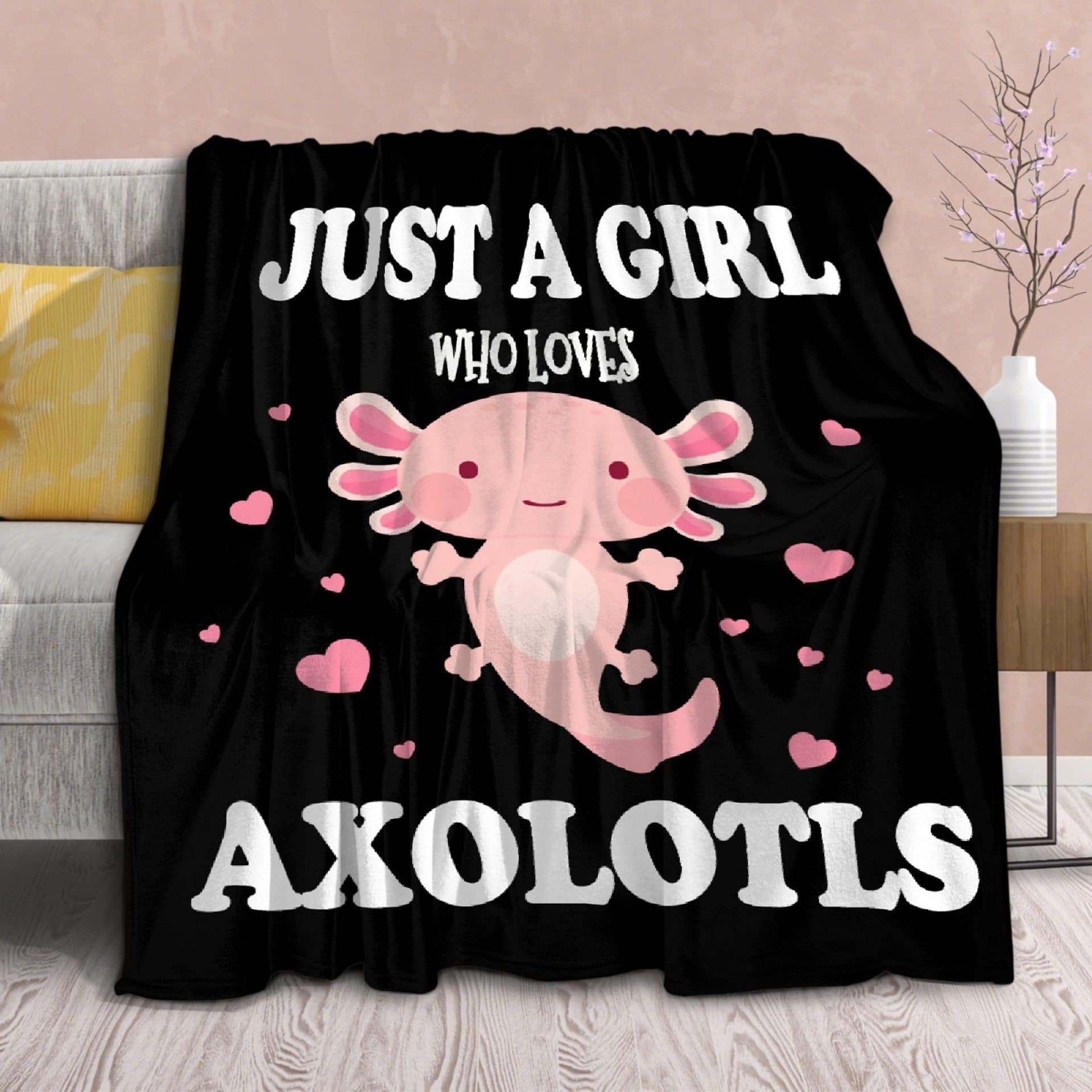 Animal Mexican Axolotl Pattern Blanket Baby Throw Blanket Soft and Comfortable Flannel Home Essential Warm Blanket