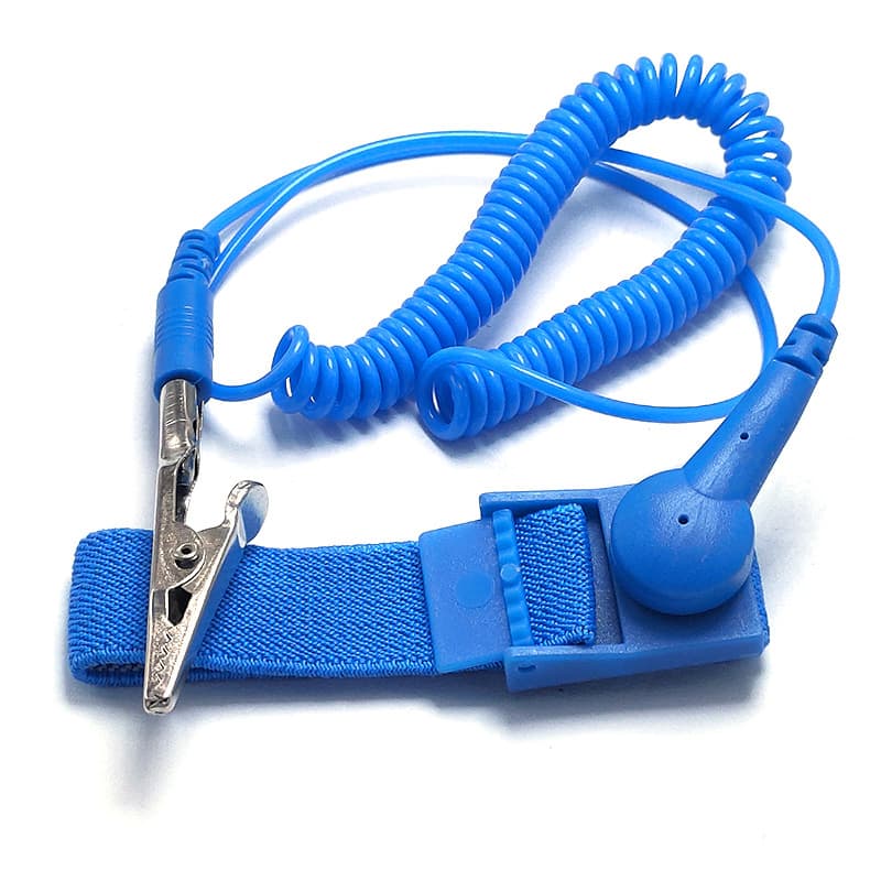 Qisu brand PVC wired antistatic wrist strap, ESD antistatic bracelet, corded antistatic wrist strap.
