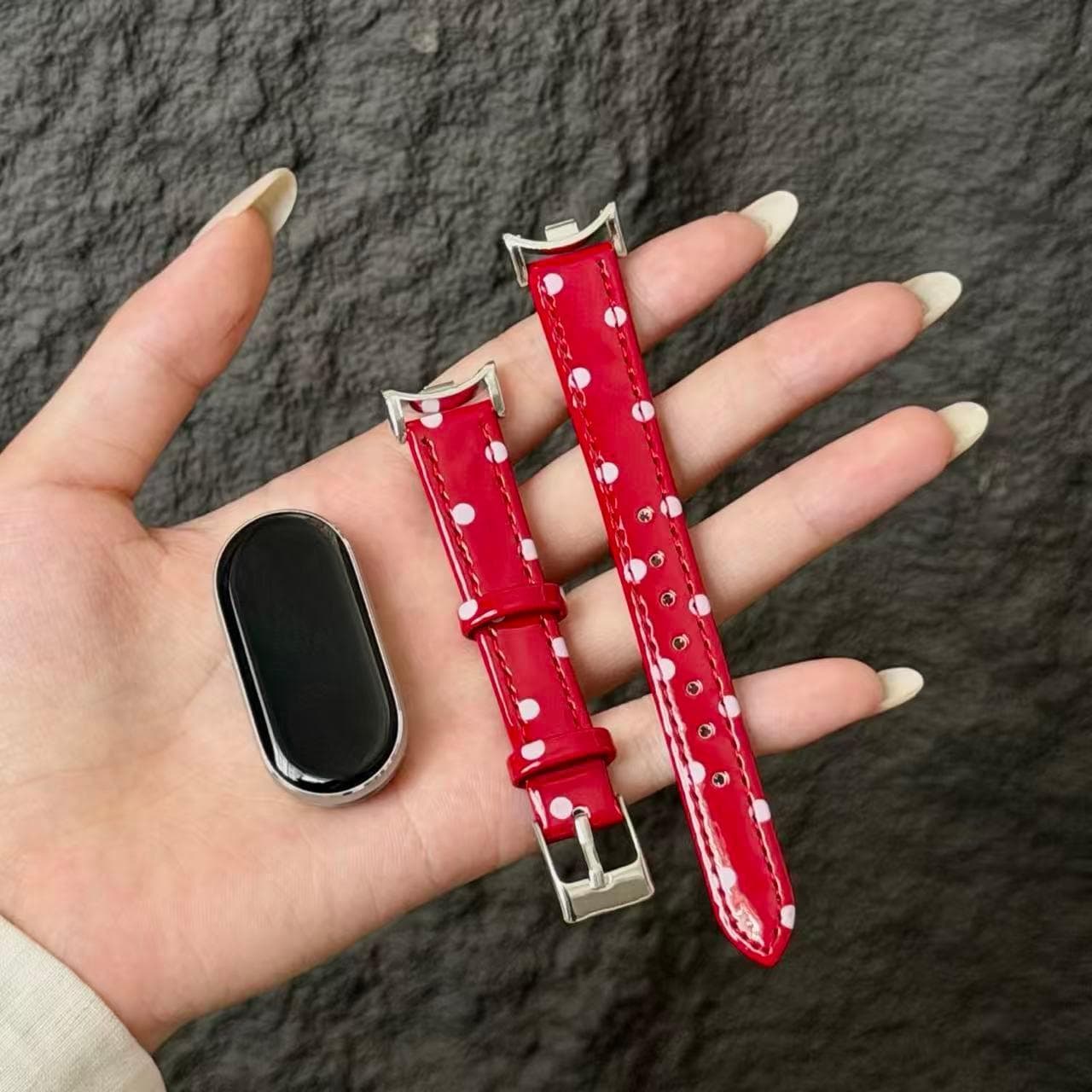 Compatible Xiaomi Band 10 strap 10rpo Korean style 9 NFC Redmi 6/5 shiny polka dot female strap
