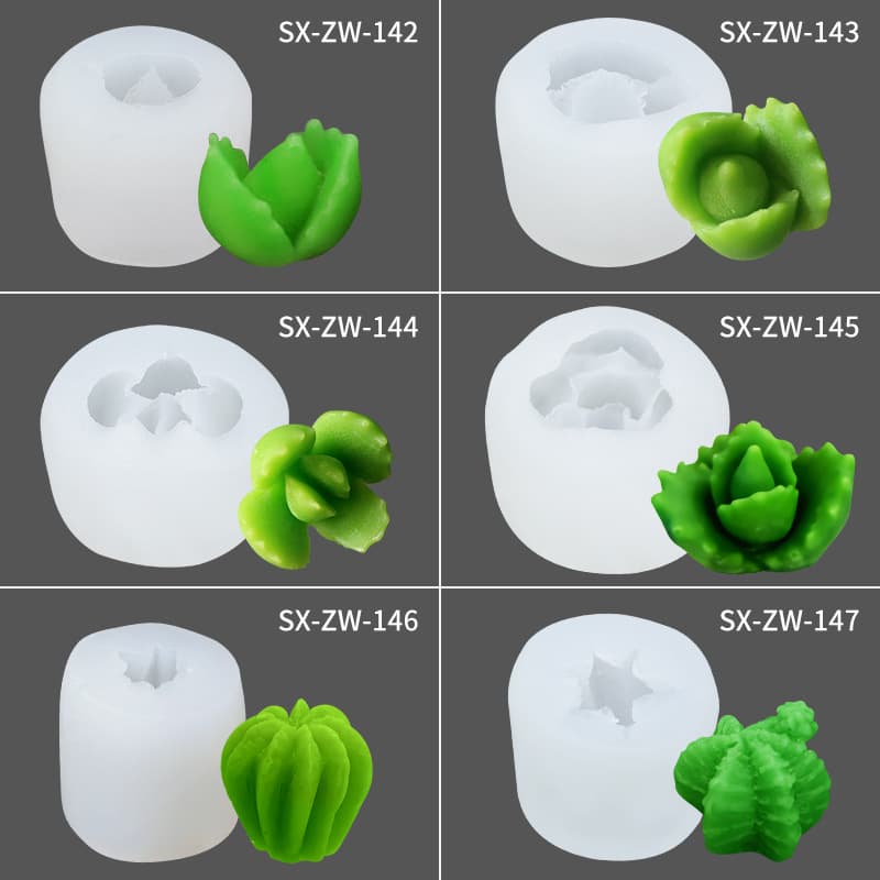 Sanxin Simulation Succulent Liquid Silicone Mold DIY Candle Aromatherapy Epoxy Ornament Grinding Cake Creative