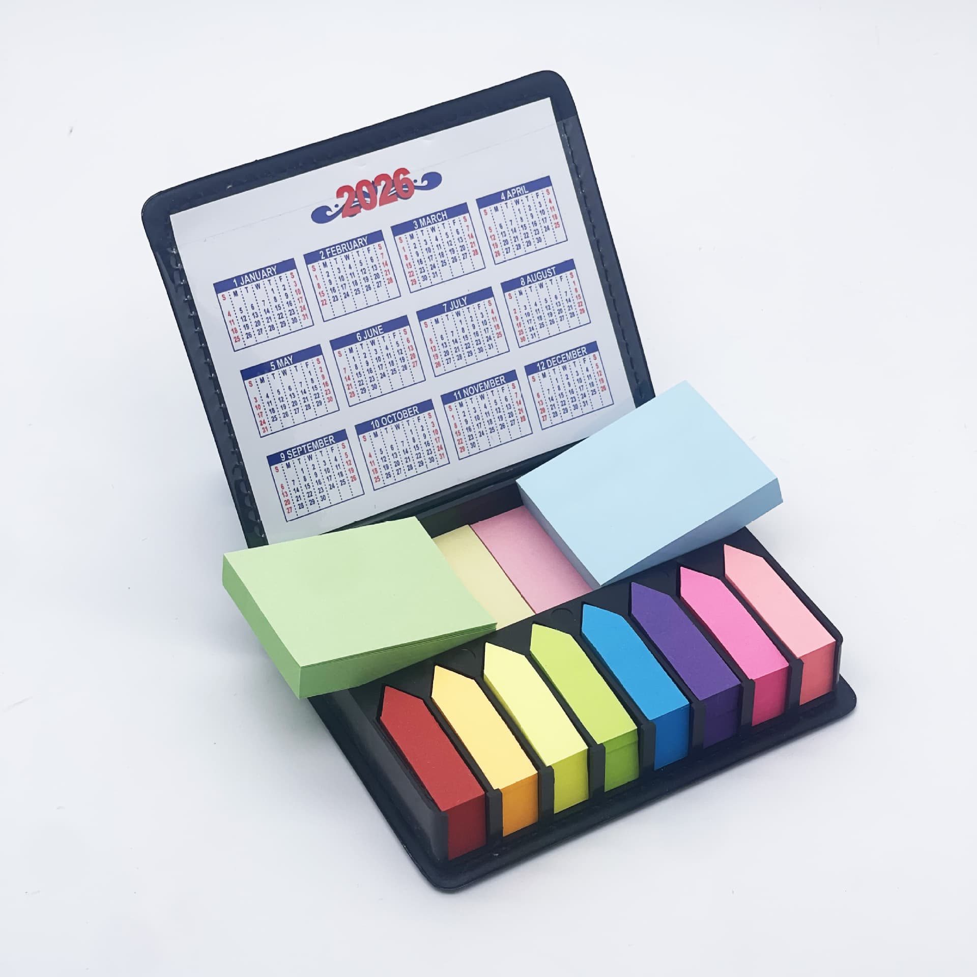 New PU Sticky Note Box Office Memo Pad Stationery Set Gift with Custom Logo Calendar