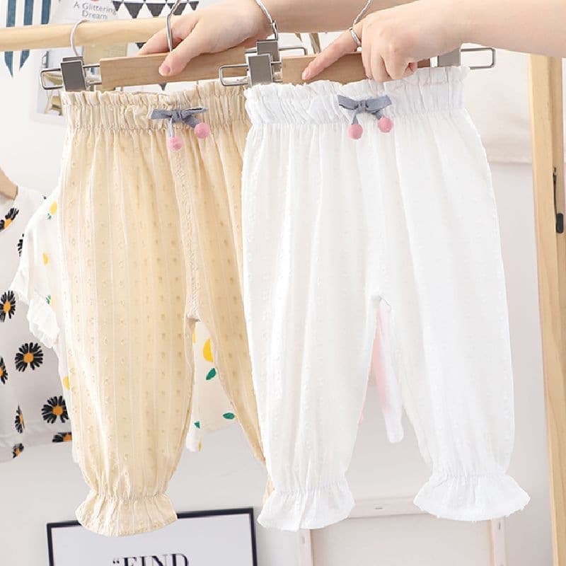 Girls' Summer Pants New Baby Bloomers Loose Children's Anti-mosquito Pants Little Girls Thin Style Western Style Seven Points