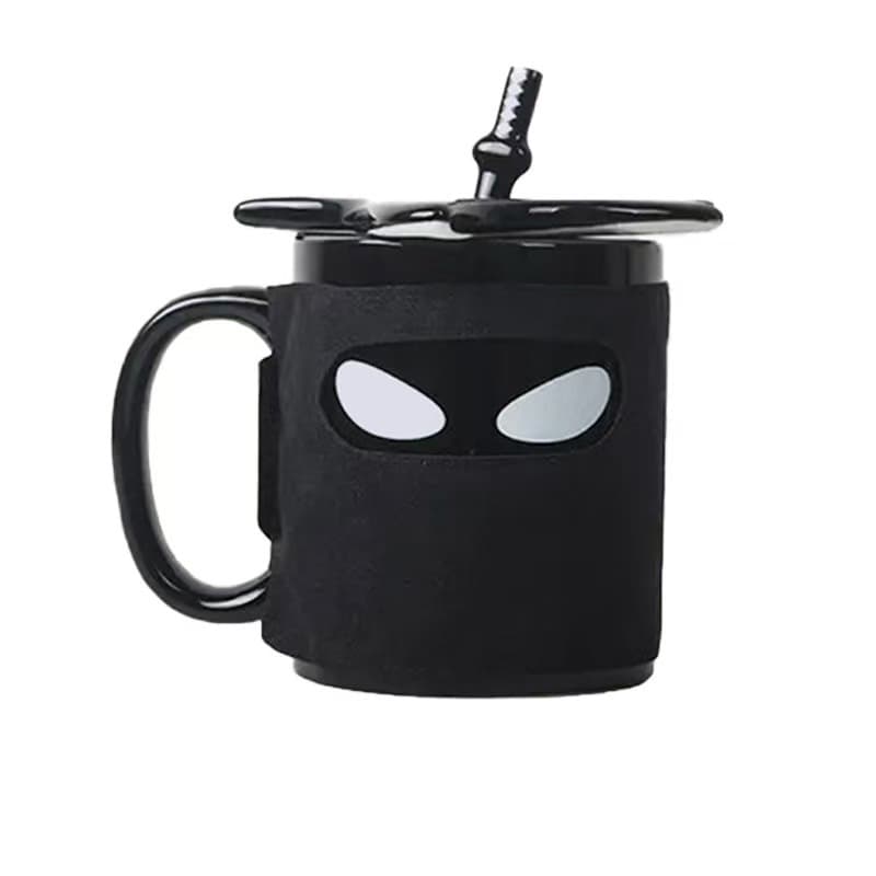 Creative Funny Mug with Lid Ceramic Cup Anime Theme Ninja Water Cup Naruto Merchandise Shaped Coffee Cup