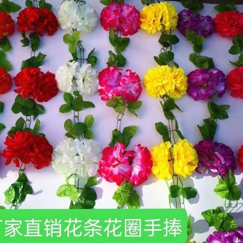 Tomb Sweeping Day Grave Decoration Flower Wreath Hanging Flowers Artificial Potted Flowers Memorial Hand Bouquet for Grave Visit