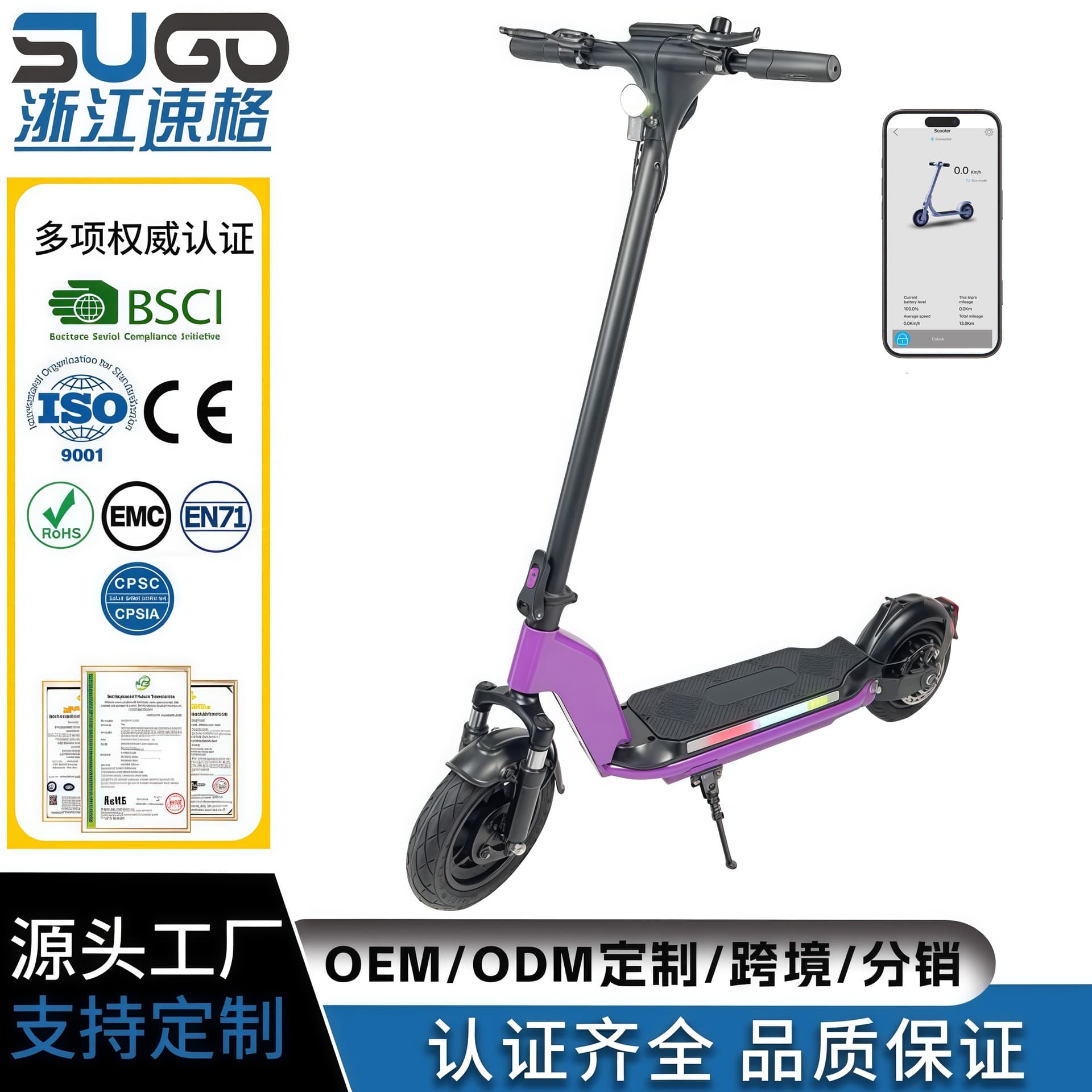 10-inch Adult Electric Scooter 48V 500W Foldable Dual Shock Absorber Two-Wheel Commuter