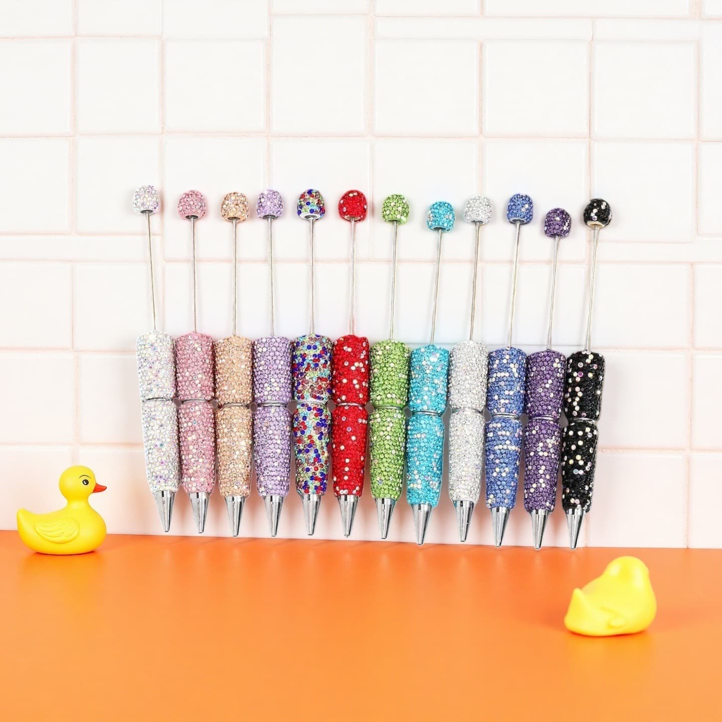 Factory Direct Sale New Full Diamond Studded Pen Creative DIY Cross-Border Pen Blind Box Student Gift Pen Stock Wholesale