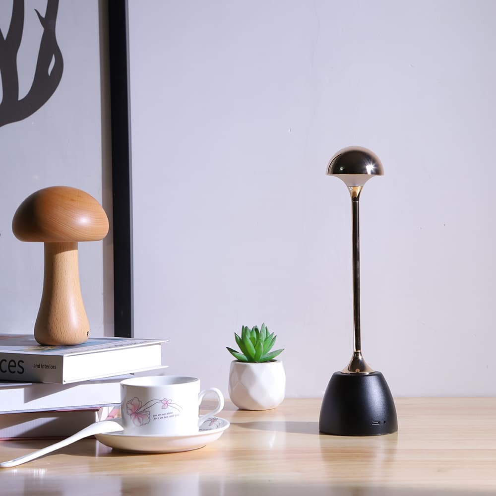 Cross-border Mushroom Rechargeable LED Table Lamp Decoration Ornament Night Light Restaurant Outdoor Desktop Ambient Light