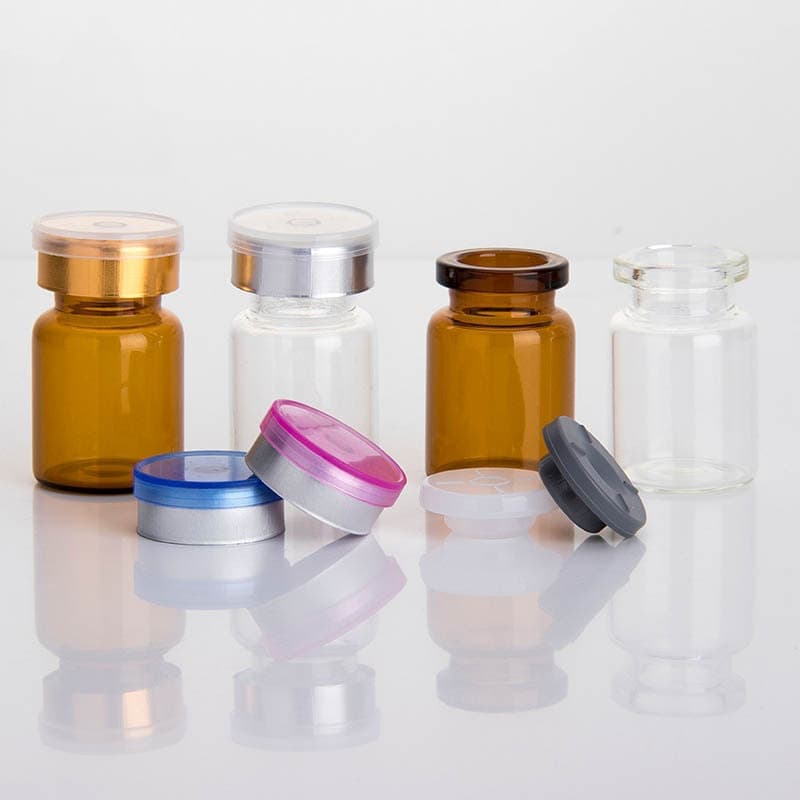 5ml Amber Crimp-top Vial 10ml Cosmetic Lyophilized Powder Serum Brown Ampoule Bottle for Filling