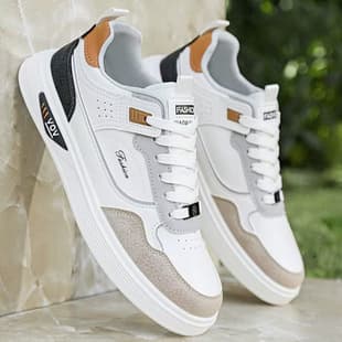 Summer Men's Shoes New Style Breathable White Shoes Male Student Fashion Versatile Thick Sole Sports Shoes Casual Board Shoes Trendy