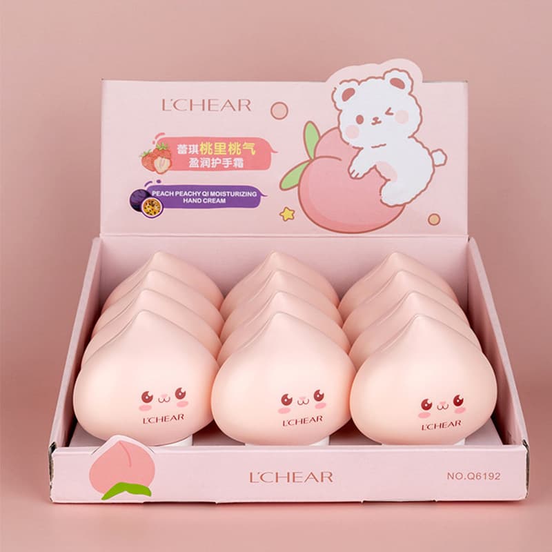Leige Peach Scented Hand Cream, Autumn and Winter Hand Care Moisturizing Cream, Cute Cartoon Hand Cream, Wholesale in Stock