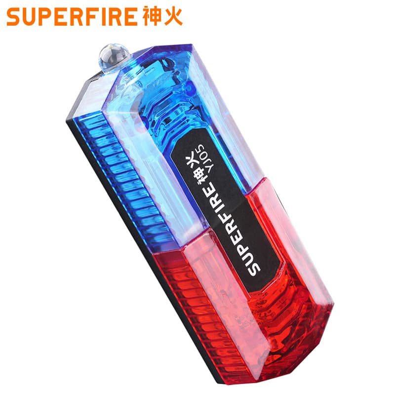 Shenhuo Shoulder Lamp Red Blue Strobe LED Flashlight Warning Security Patrol YJ05 Flashing Dual Color Waterproof
