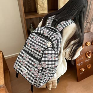 Cartoon Anime Backpack Women, Casual Travel Lightweight Backpack, Korean Style Large Capacity Middle and High School Student School Bag