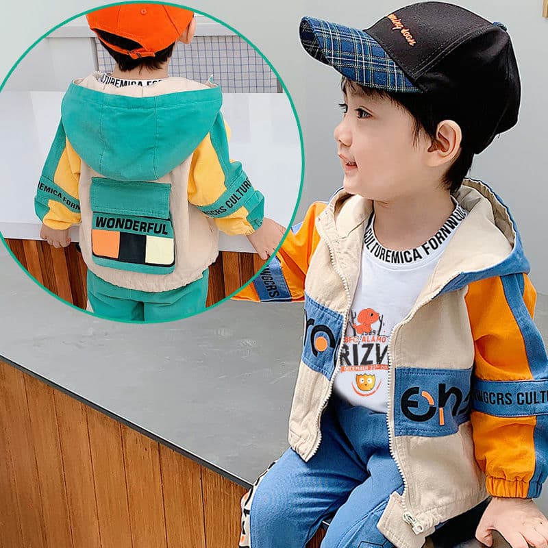Boys Spring Outfit Baby Toddler Going Out Clothes August Two-Piece Set Autumn Jacket Fashionable