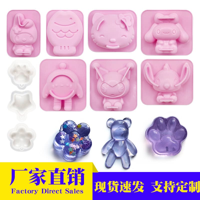 Handmade DIY silicone mold cartoon red panda claw glue abrasive cross-border fire paint jelly wax mold