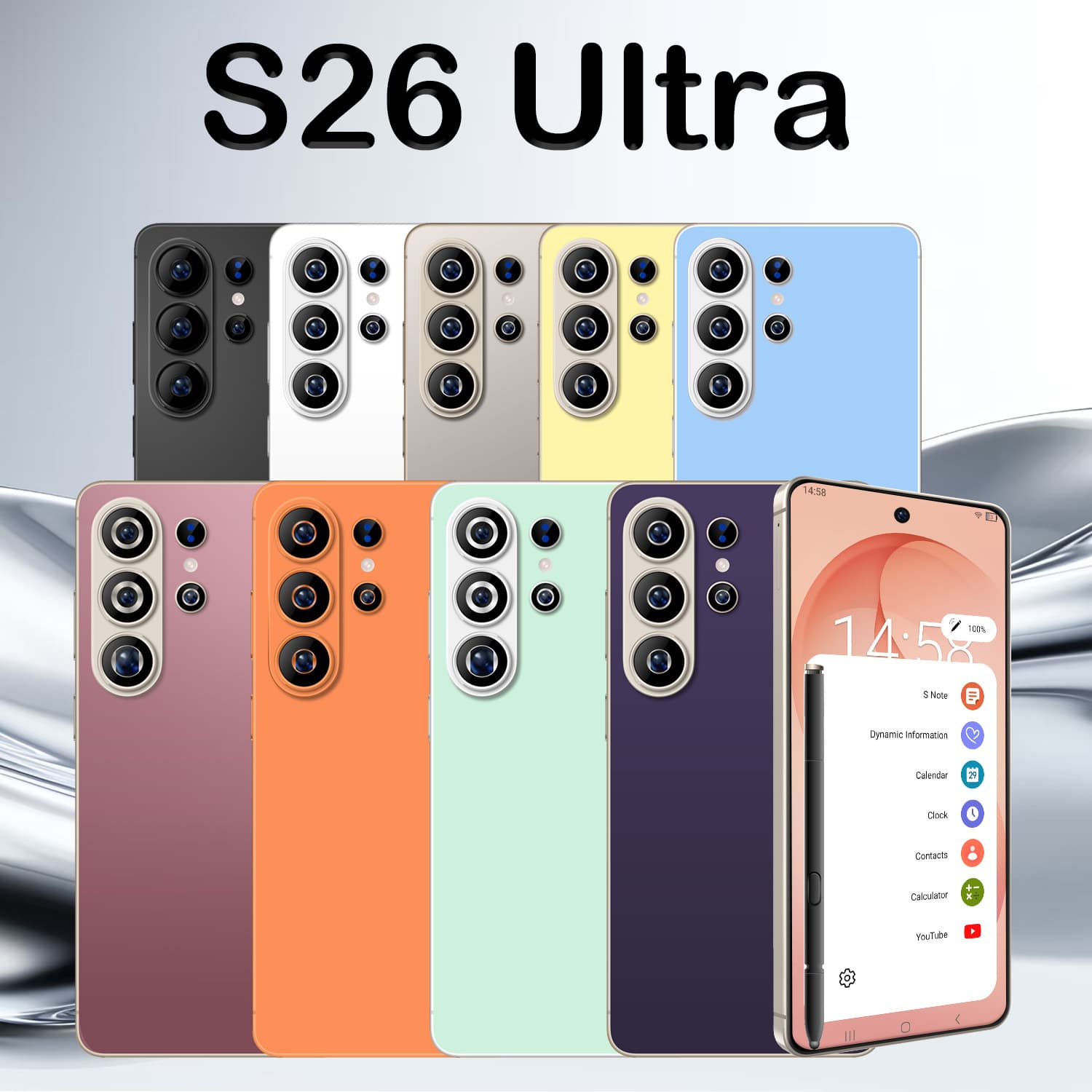 Cugo Cross-Border Phone S26 Ultra Android 12 Octa-Core Processor 4G Network 4+64 Universal Official Phone Case