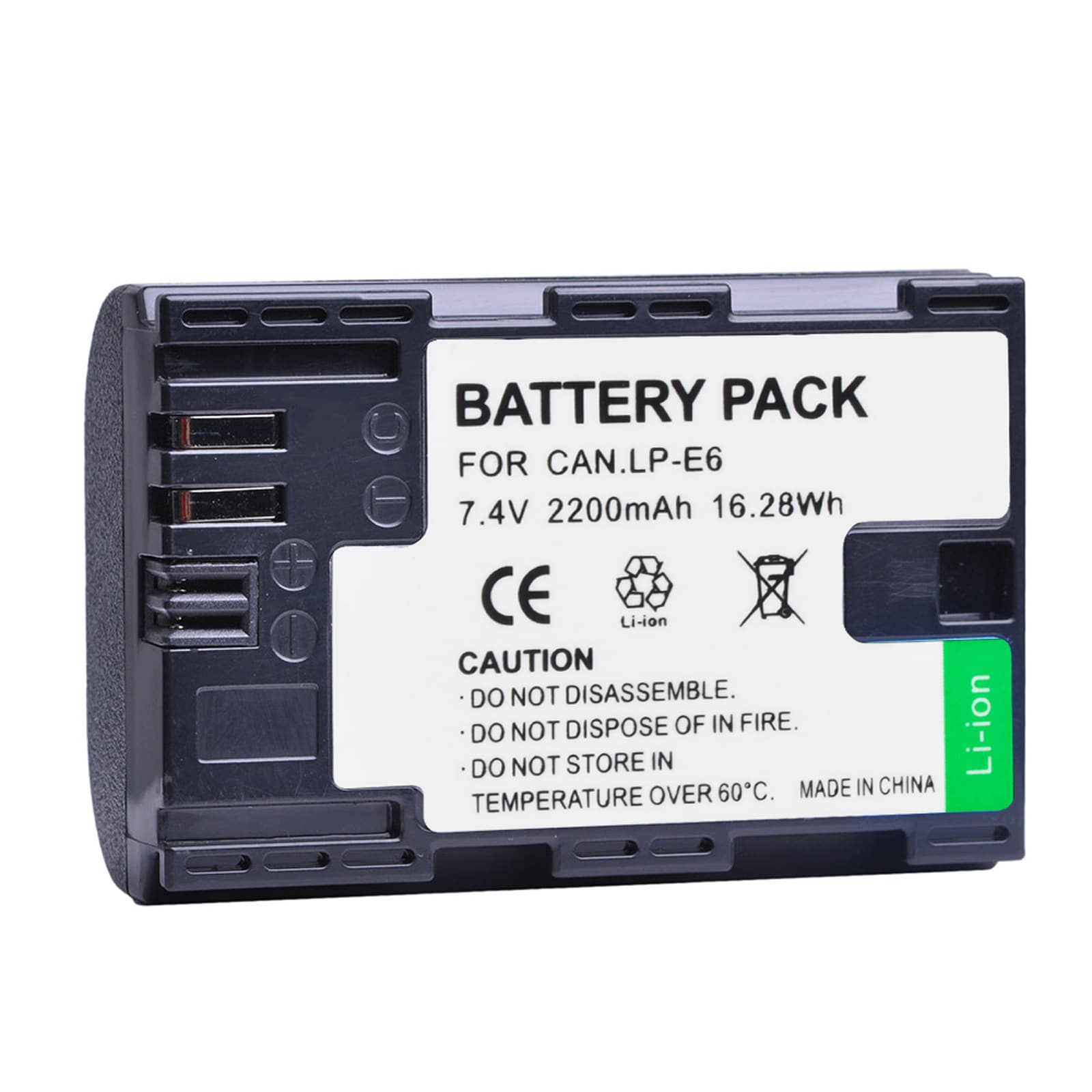 Compatible with Canon LP-E6/E10/NB-2L 6L 7L 8L 10L Lithium Battery for Digital Cameras