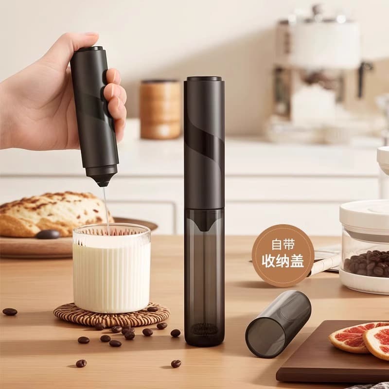 Electric Milk Frother Mini Milk Foam Maker Handheld Wireless Whisk for Home Use