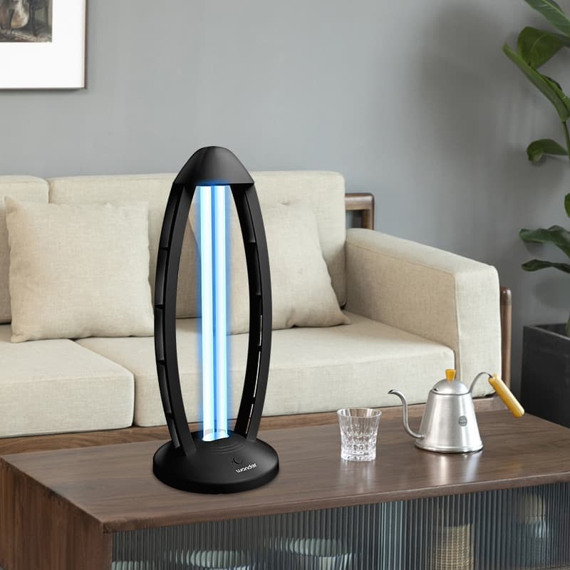 Metal Sterilizing Lamp for School and Home Use, UV Disinfection Lamp for Air Purification and Odor Elimination, UV Sterilizing Desk Lamp with Timer and Ozone