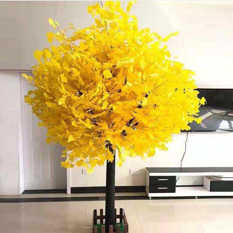 Large artificial flower ginkgo tree golden wishing tree autumn landscaping decoration stage shooting project artificial tree