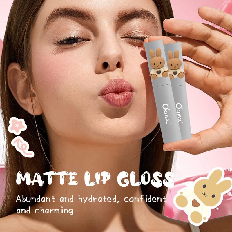 OCHEAL Cross-border Cartoon Velvet Matte Liquid Lipstick Soft Matte Airy Feel Non-stick Cup Lip Mud Lip Gloss