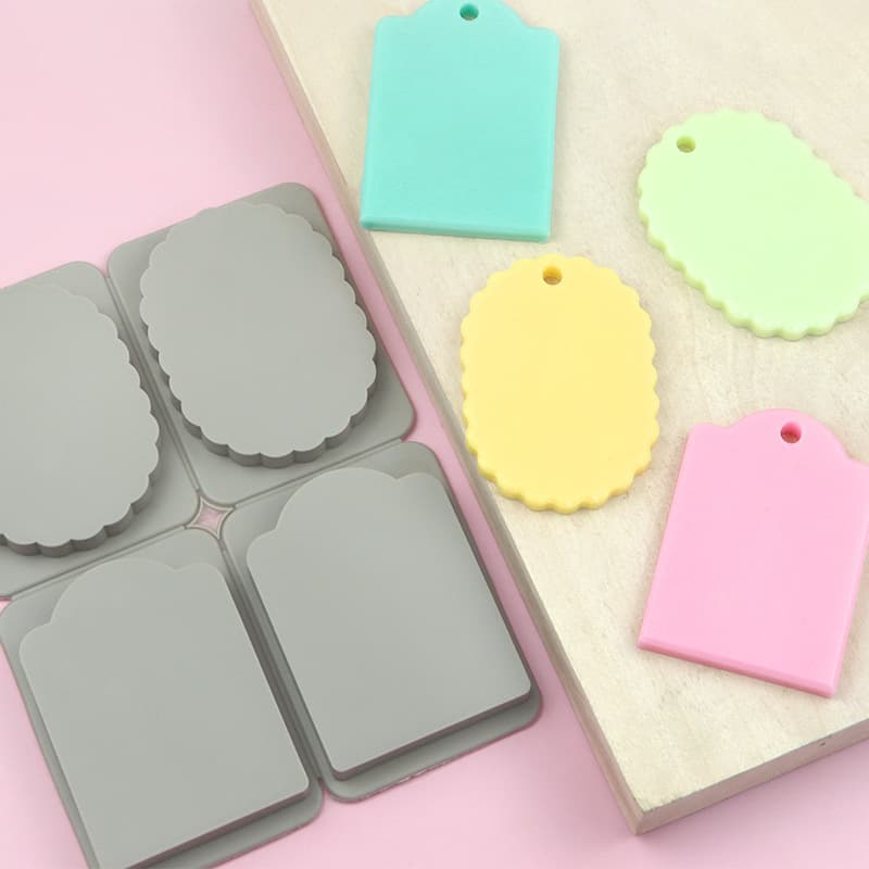 Xunwei Wax Sheets DIY Silicone Mold Aromatherapy Plaster Soap Mold Oval Door