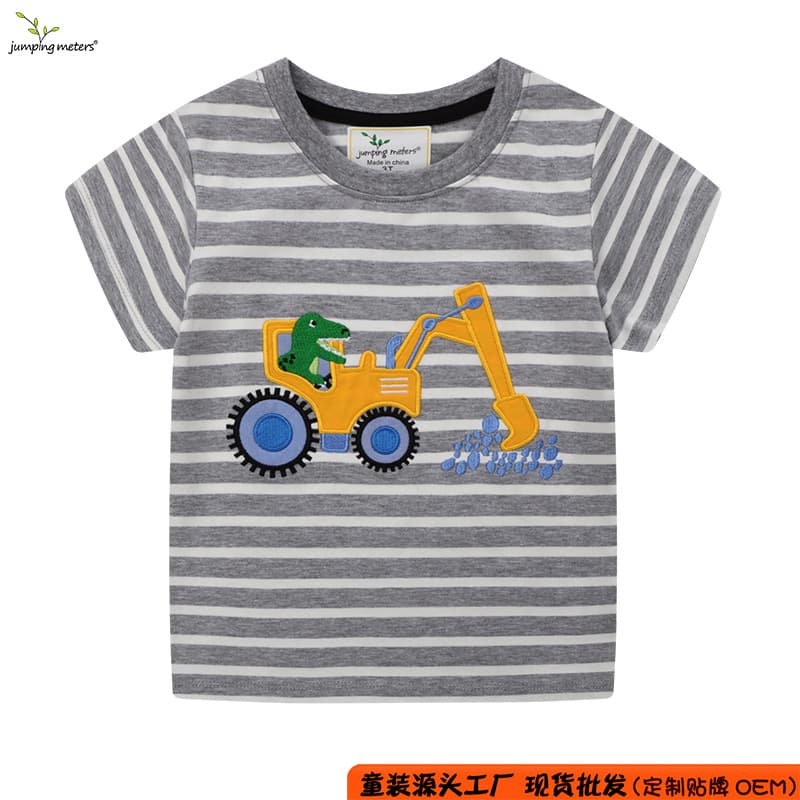 Wholesale Kids Boys Short Sleeve T-Shirt Factory Direct Jump T-Shirt Boys Cartoon Summer European American Style New Arrival