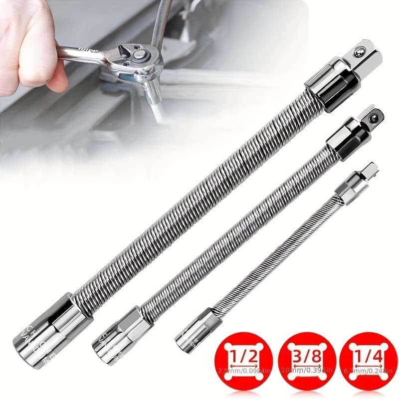 Sleeve extension rod elastic connecting rod universal connecting rod bendable flexible shaft booster rod bending rod mid-fly connecting rod tool
