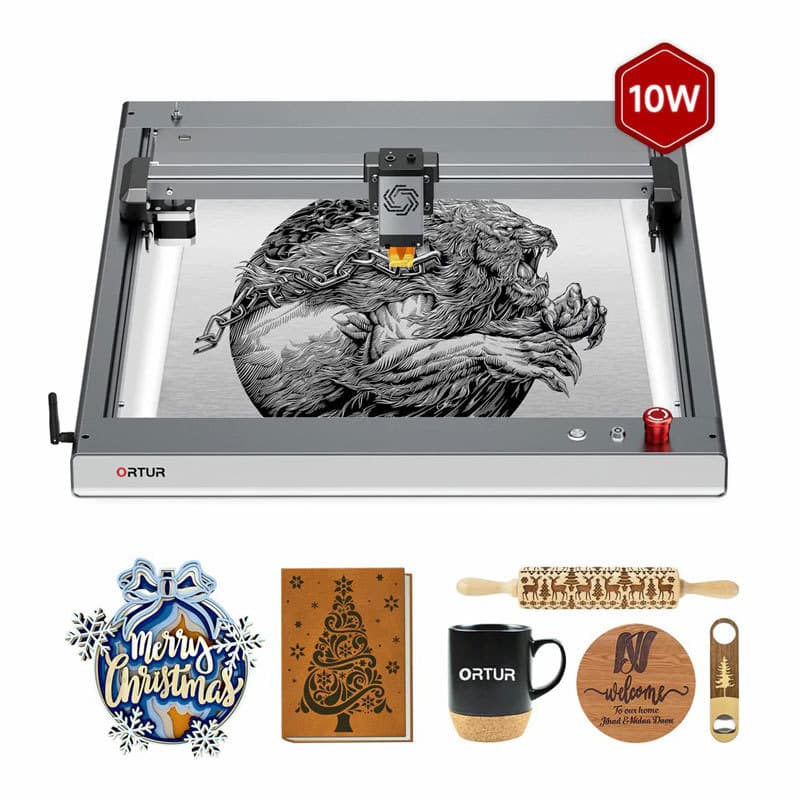 ORTUR OLM3-LU2-10A Laser Engraver Compact Portable for Cutting Wood Leather Metal