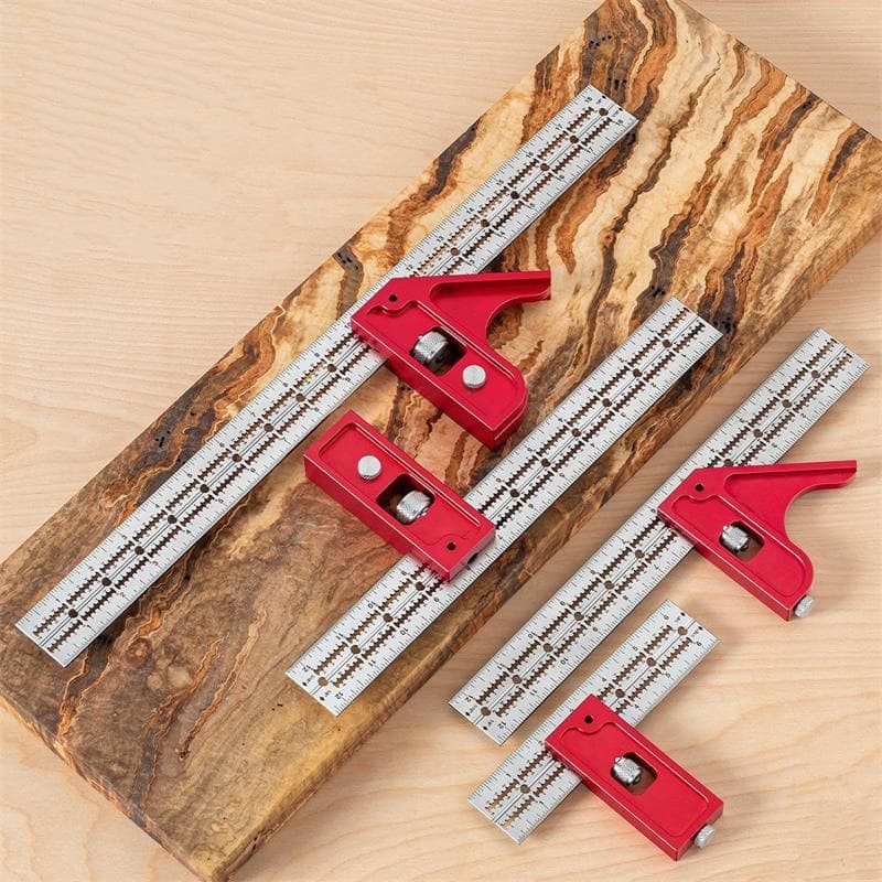 Cross-border Hot Seller Woodworking Plastic Caliper One TIME Tool Adjustable Scale Ruler Measuring Ruler