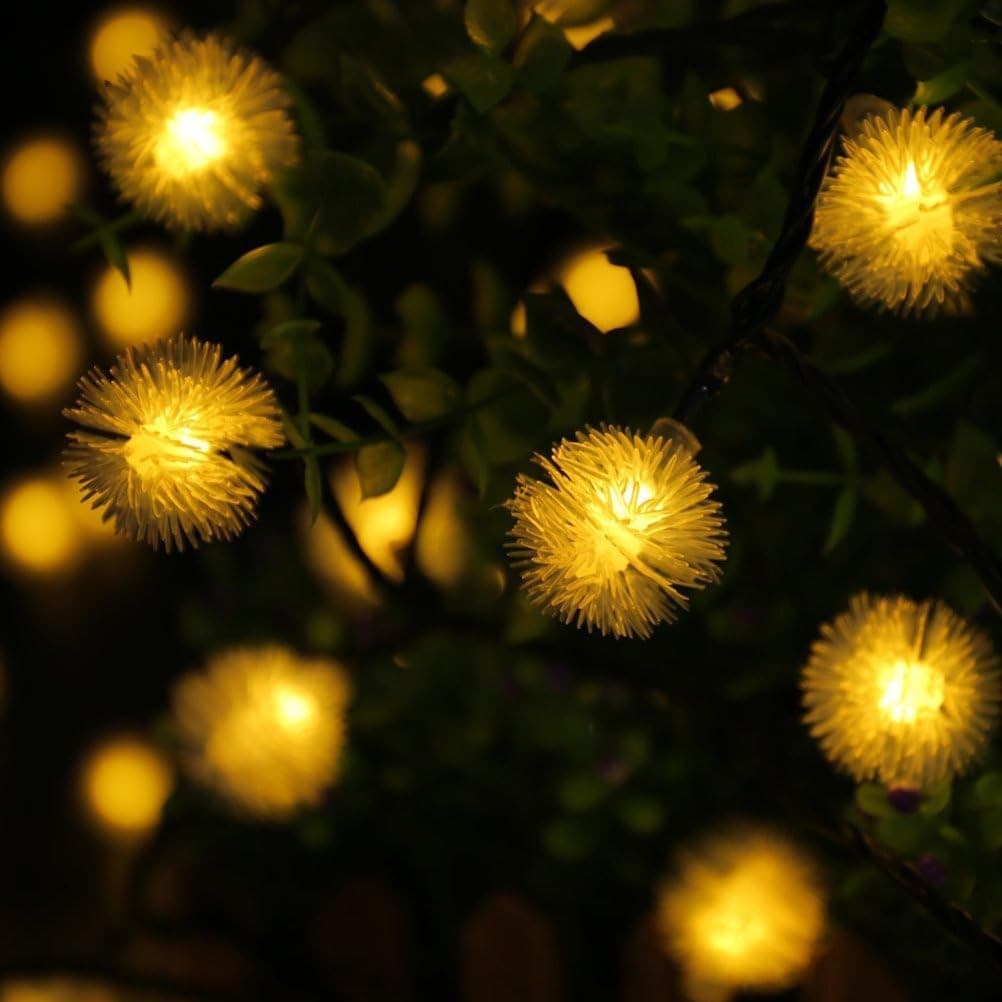 LED Outdoor Colorful Light Waterproof Solar Dandelion Light String Star Hanging Light Decoration Garden Lawn Atmosphere Light