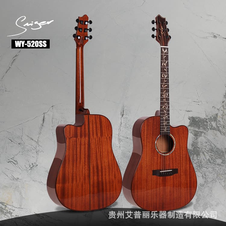 Guitar factory wholesale 41-inch full single folk guitar beginners entry practice piano advanced acoustic guitar