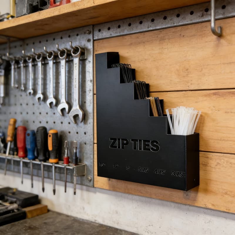 Cross-border new 3D printed wall tool hanger wall-mounted cable tie storage rack compact cable tie storage box